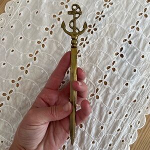1970s Vintage Brass Nautical Letter Opener